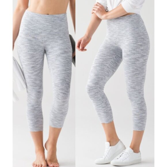 LULULEMON Wunder Under Crop High Rise 21' Legging 4 Luxtreme Wee Are From Space - Picture 1 of 7